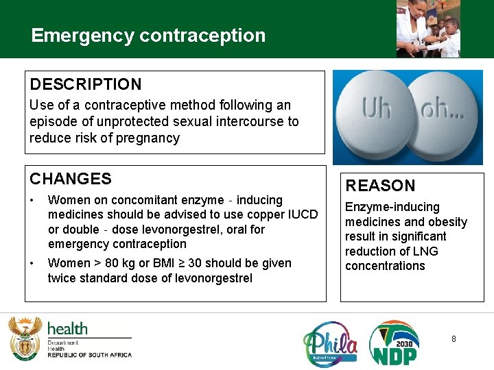 Emergency contraception DESCRIPTION Use of a contraceptive method following an episode of unprotected sexual