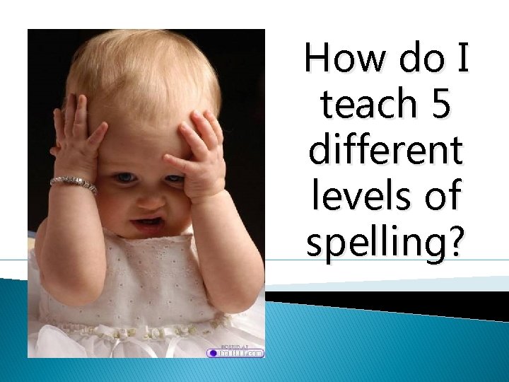 How do I teach 5 different levels of spelling? 