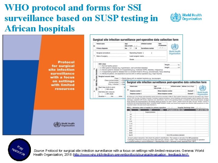 WHO protocol and forms for SSI surveillance based on SUSP testing in African hospitals