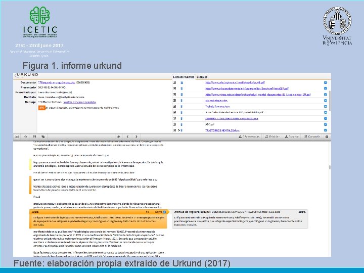 Figura 1. informe urkund Fuente: elaboración propia extraído de Urkund (2017) 