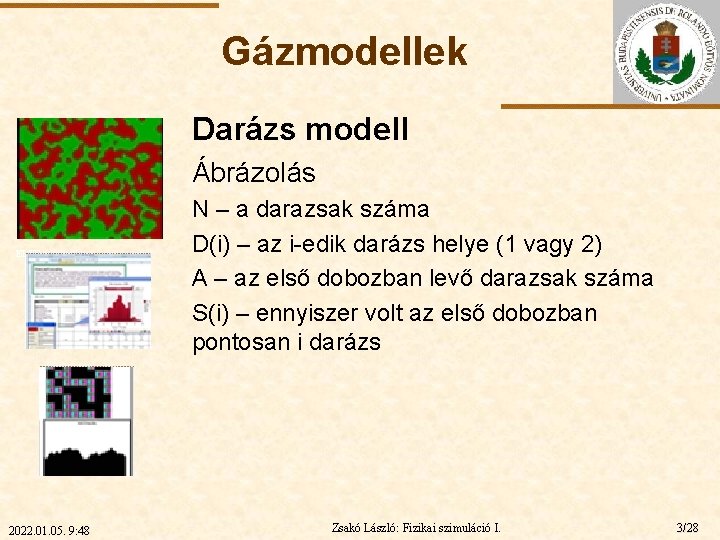 Gázmodellek Darázs modell Ábrázolás ELTE 2022. 01. 05. 9: 48 N – a darazsak