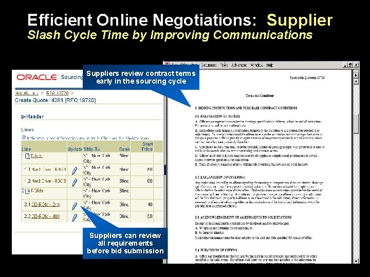 Efficient Online Negotiations: Supplier Slash Cycle Time by Improving Communications Suppliers review contract terms