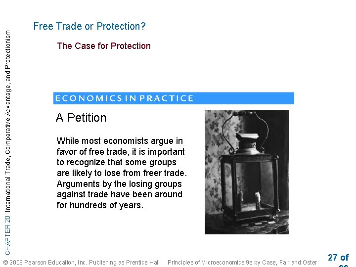 CHAPTER 20 International Trade, Comparative Advantage, and Protectionism Free Trade or Protection? The Case CHAPTER 20 International Trade, Comparative Advantage, and Protectionism Free Trade or Protection? The Case