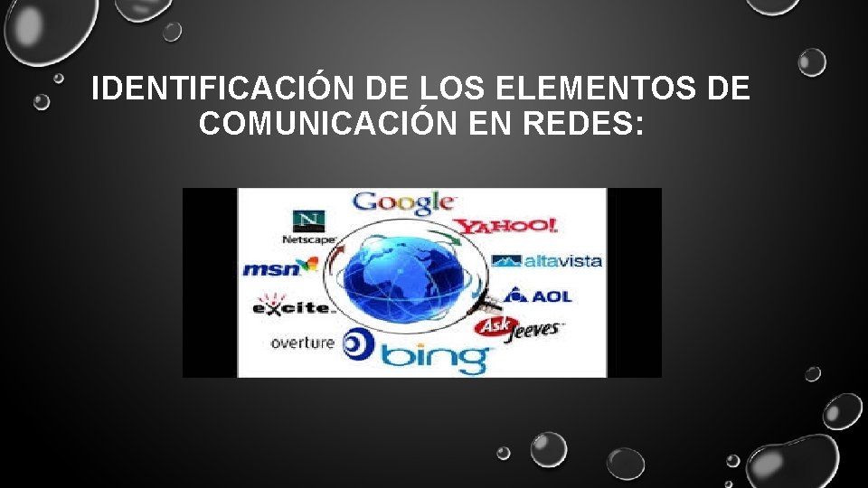 IDENTIFICACIÓN DE LOS ELEMENTOS DE COMUNICACIÓN EN REDES: 