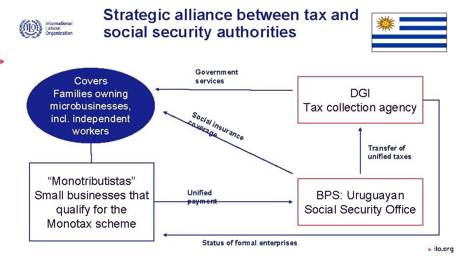 Strategic alliance between tax and social security authorities Covers Families owning microbusinesses, incl. independent