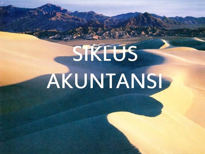 SIKLUS AKUNTANSI 