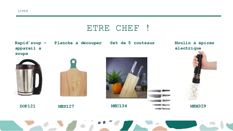 Livoo ETRE CHEF ! Rapid’soup – appareil à soupe DOP 121 Planche à découper