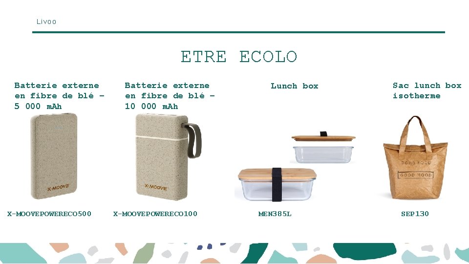 Livoo ETRE ECOLO Batterie externe en fibre de blé – 5 000 m. Ah