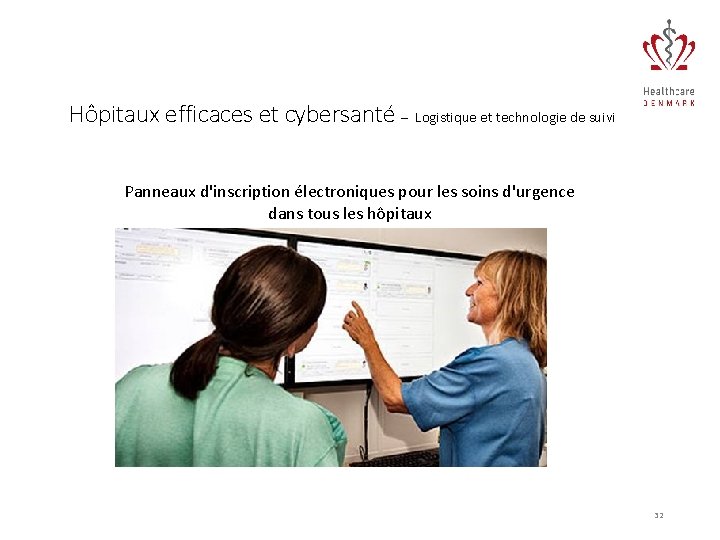 Hôpitaux efficaces et cybersanté – Logistique et technologie de suivi Panneaux d'inscription électroniques pour