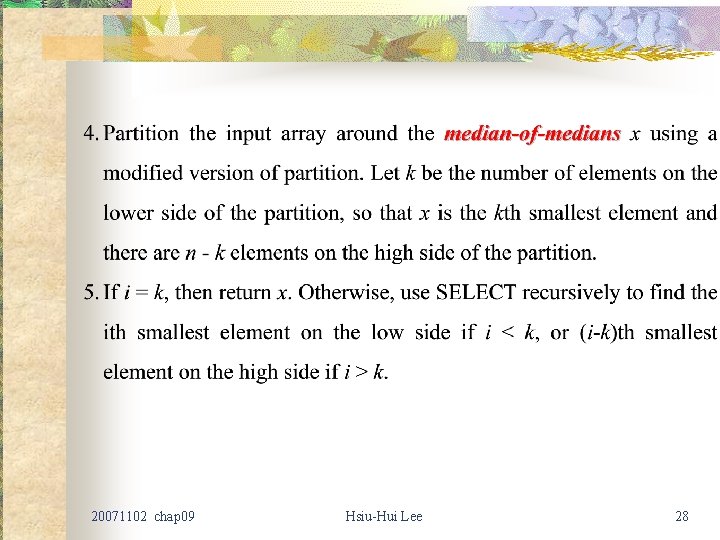 20071102 chap 09 Hsiu-Hui Lee 28 