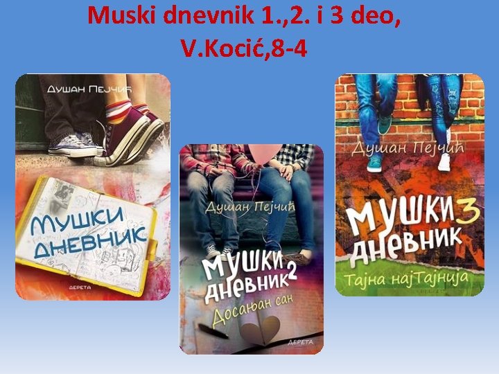 Muski dnevnik 1. , 2. i 3 deo, V. Kocić, 8 -4 Muski dnevnik 1. , 2. i 3 deo, V. Kocić, 8 -4
