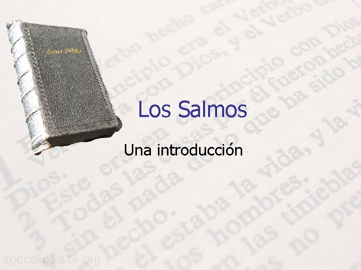 Los Salmos Una introducción 