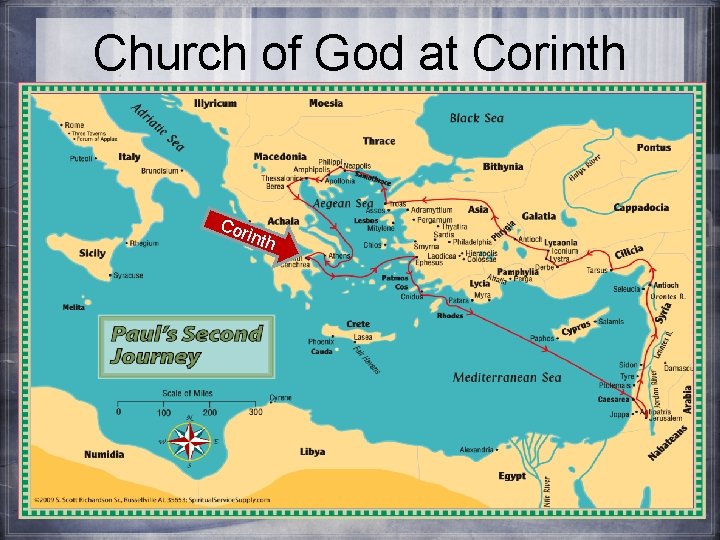 Church of God at Corinth • Established on Paul’s 2 nd preaching journey (Acts