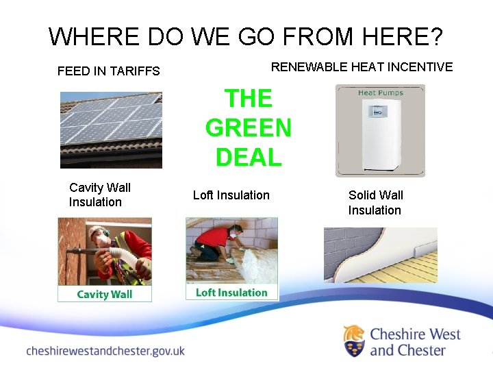 WHERE DO WE GO FROM HERE? RENEWABLE HEAT INCENTIVE FEED IN TARIFFS THE GREEN