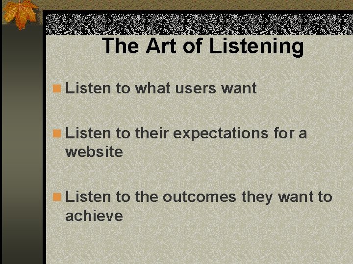 Usability Feedback Let me count the ways Toni