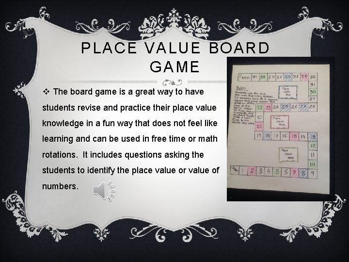 PLACE VALUE BOARD GAME v The board game is a great way to have PLACE VALUE BOARD GAME v The board game is a great way to have