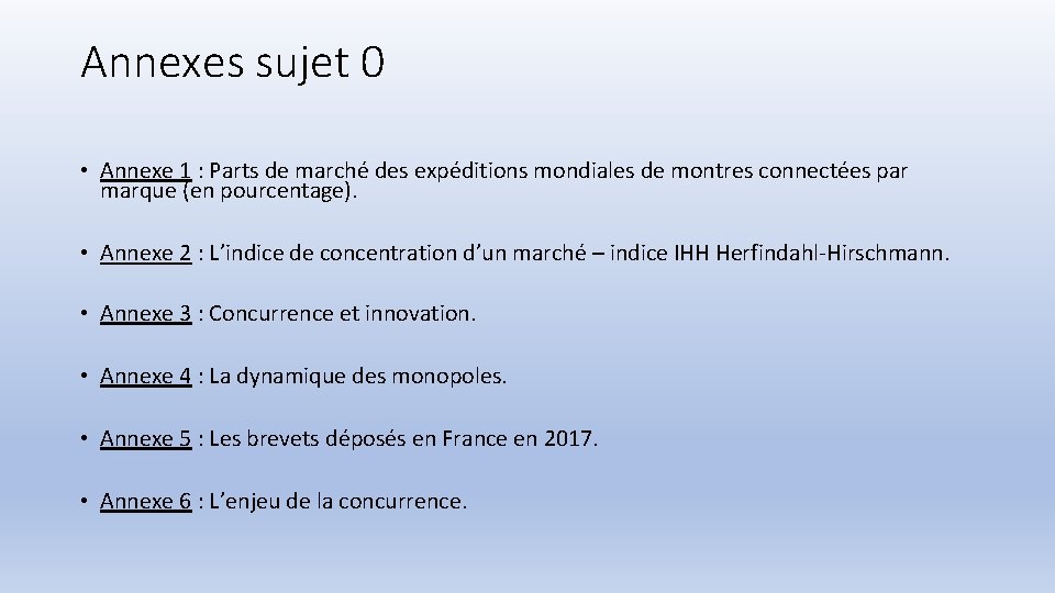 Annexes sujet 0 • Annexe 1 : Parts de marché des expéditions mondiales de