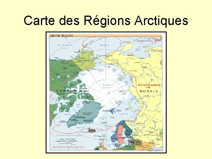 Carte des Régions Arctiques 