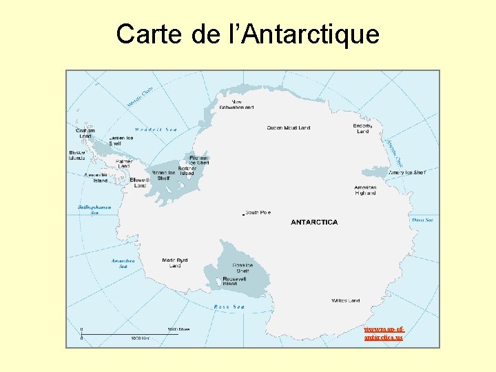 Carte de l’Antarctique www. map-ofantarctica. us 