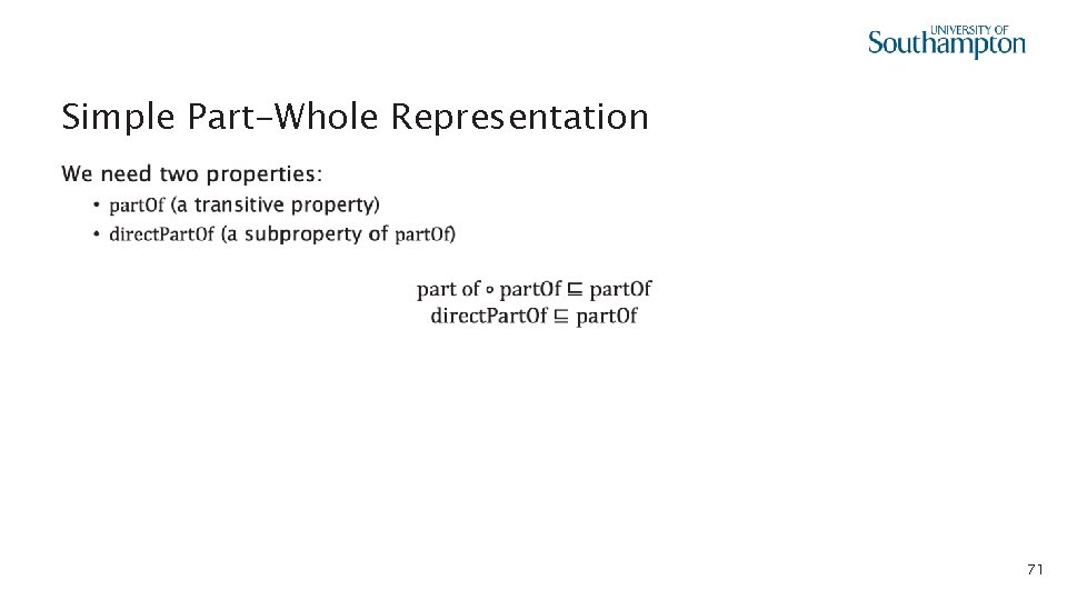 Simple Part-Whole Representation • 71 