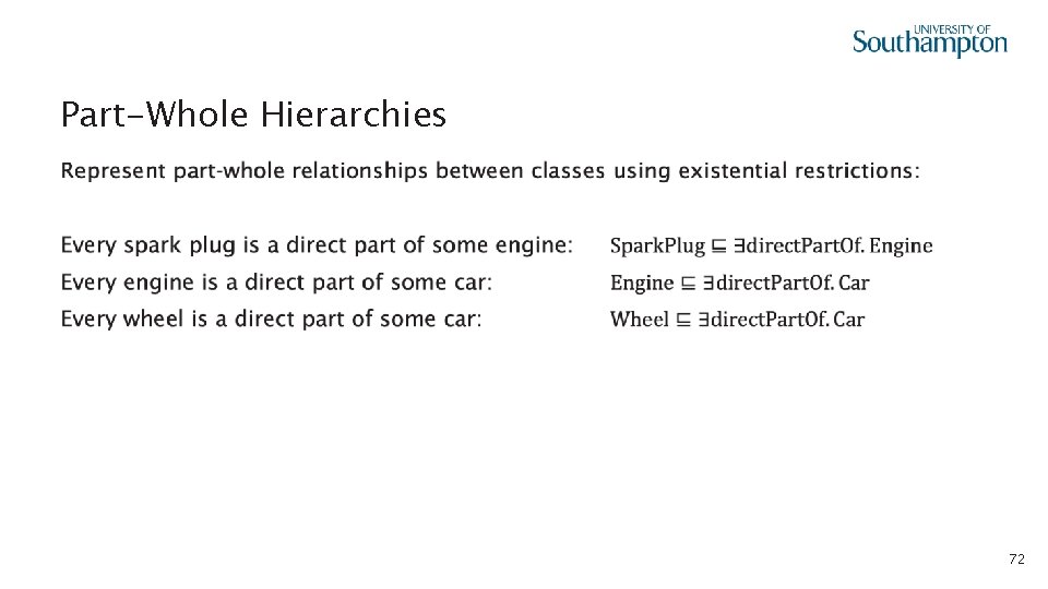 Part-Whole Hierarchies • 72 