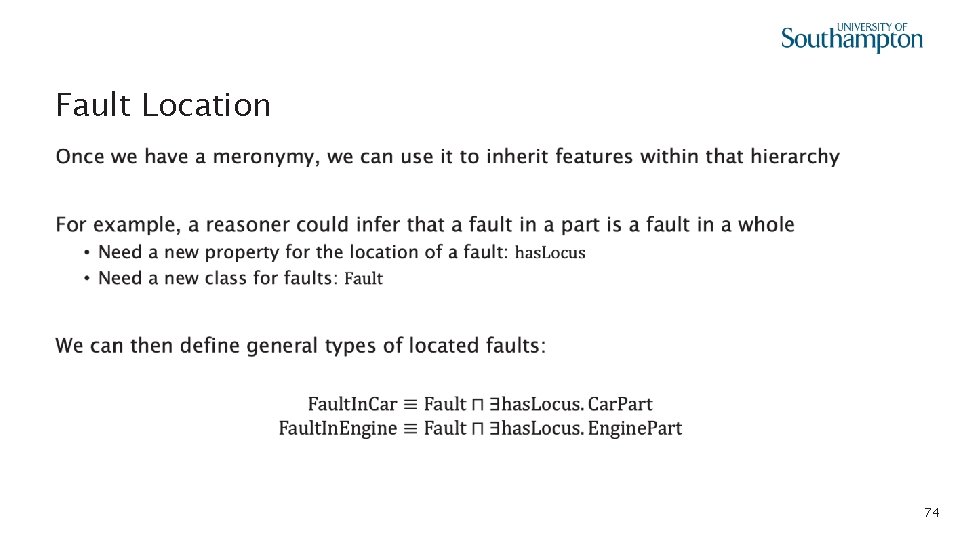 Fault Location • 74 