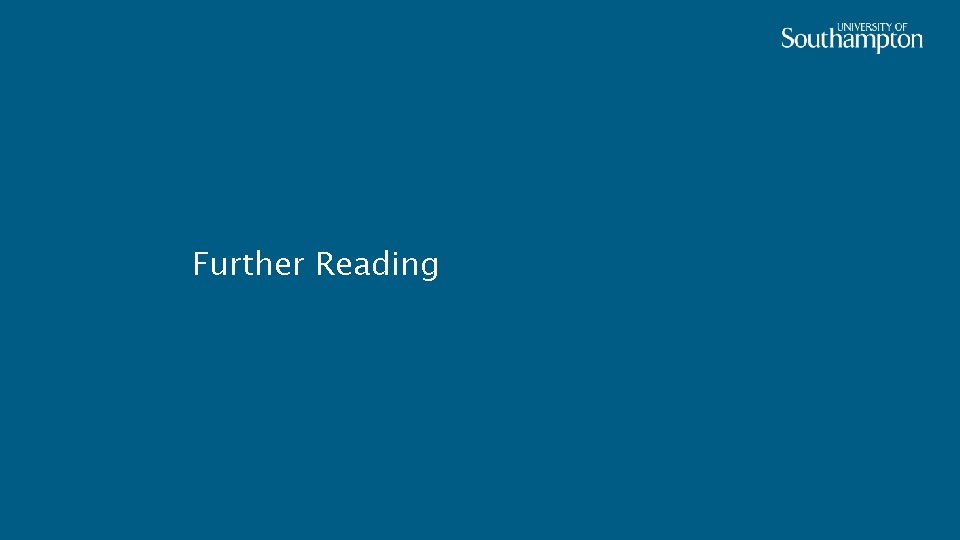 Further Reading 