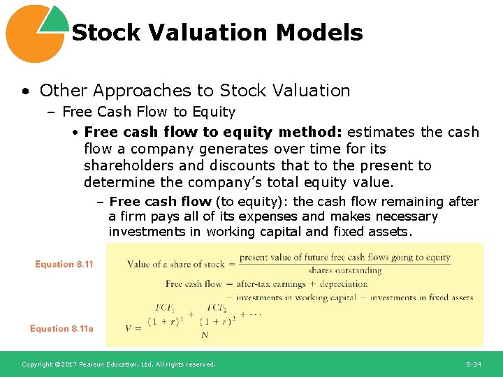 Stock Valuation Models • Other Approaches to Stock Valuation – Free Cash Flow to