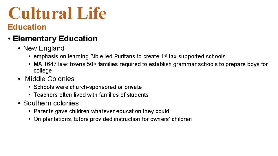 Cultural Life Education • Elementary Education • New England • emphasis on learning Bible Cultural Life Education • Elementary Education • New England • emphasis on learning Bible