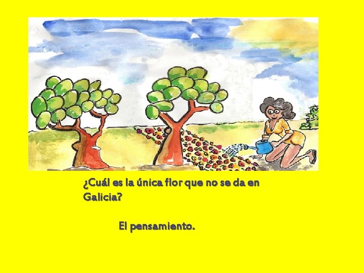 ¿Cuál es la única flor que no se da en Galicia? El pensamiento. 