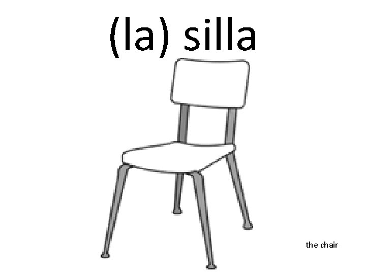 (la) silla the chair 