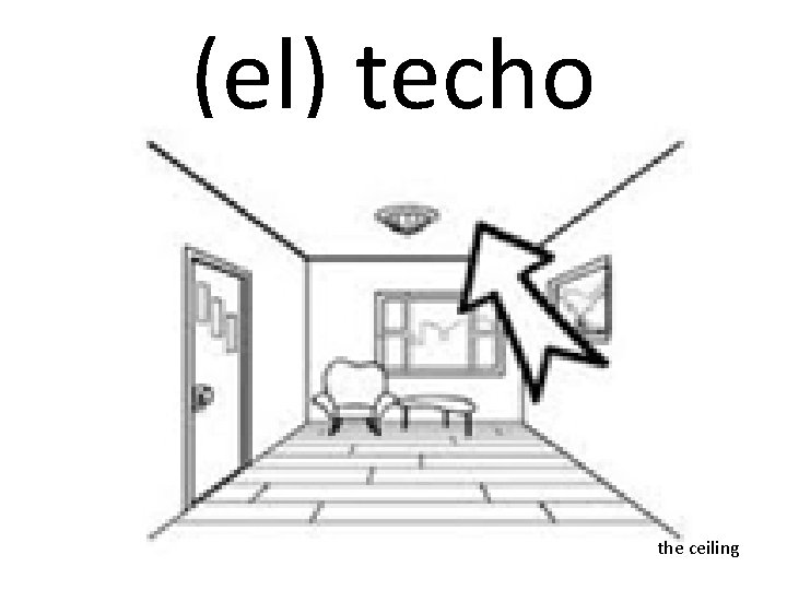 (el) techo the ceiling 