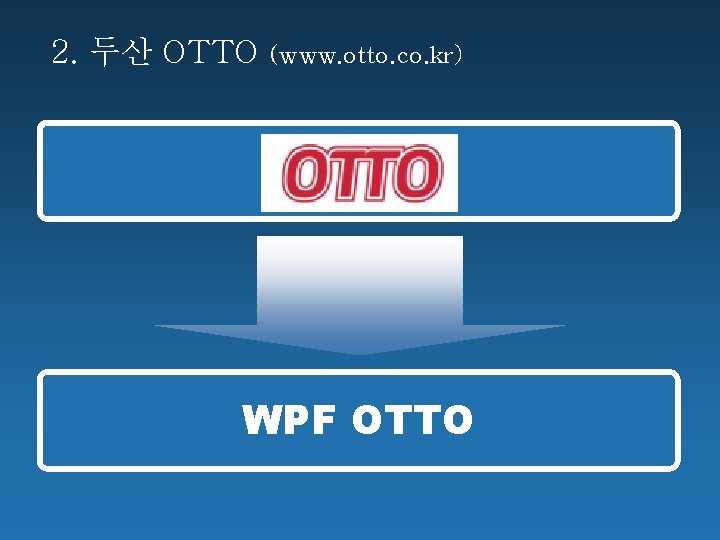 2. 두산 OTTO (www. otto. co. kr) WPF OTTO 