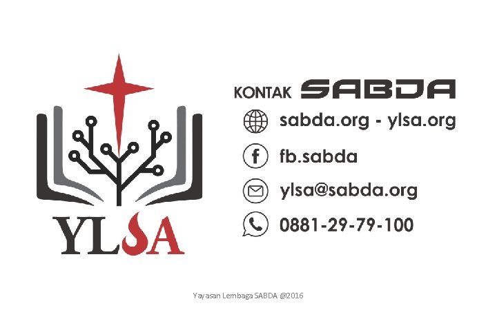 Yayasan Lembaga SABDA @2016 