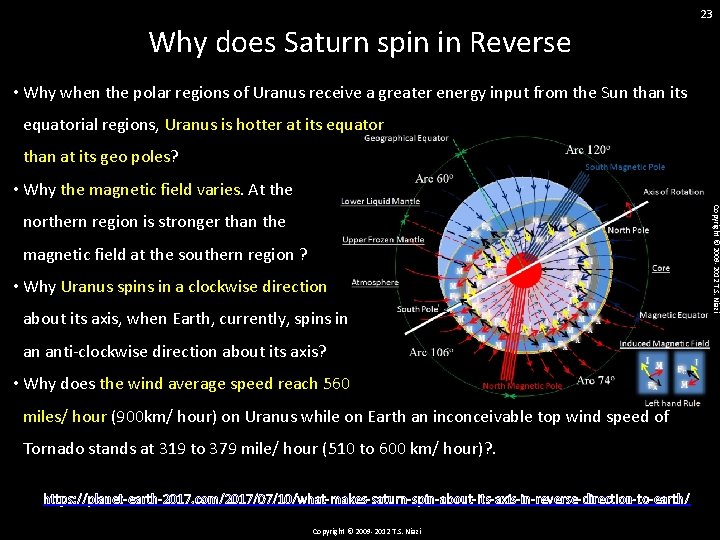 Why does Saturn spin in Reverse 23 • Why when the polar regions of