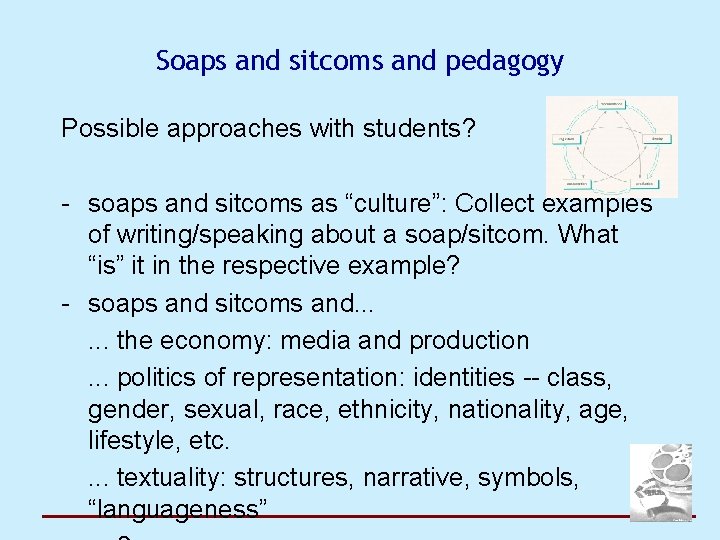 Soaps and sitcoms and pedagogy Possible approaches with students? - soaps and sitcoms as