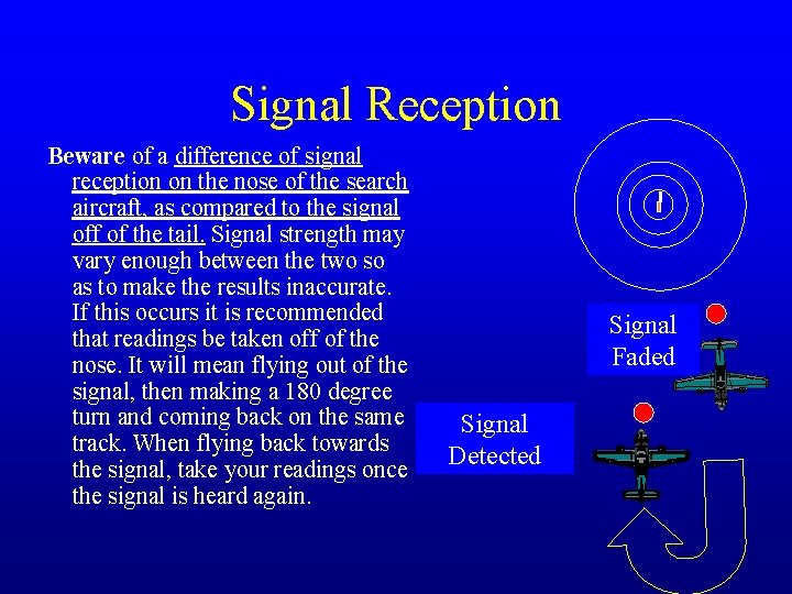 Signal Reception Beware of a difference of signal reception on the nose of the