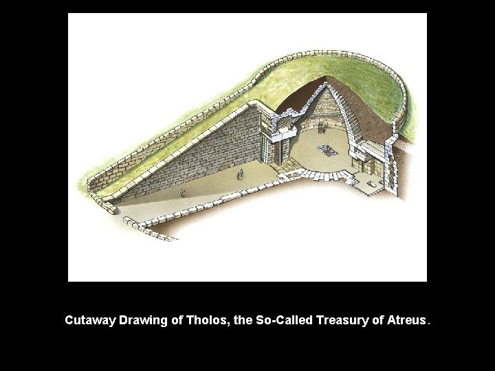 Cutaway Drawing of Tholos, the So-Called Treasury of Atreus. 