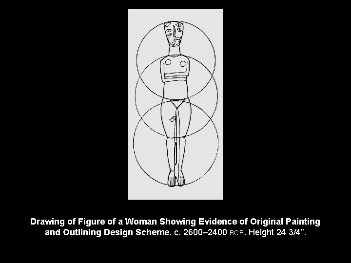 Drawing of Figure of a Woman Showing Evidence of Original Painting and Outlining Design