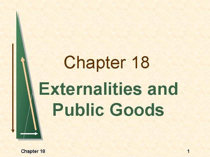 Chapter 18 Externalities and Public Goods Chapter 18 1 