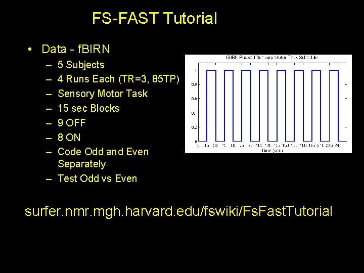 FS-FAST Tutorial • Data - f. BIRN – – – – 5 Subjects 4