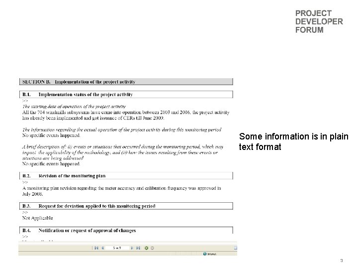 Some information is in plain text format 3 
