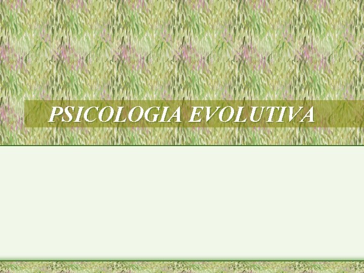 PSICOLOGIA EVOLUTIVA 