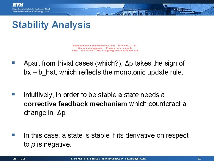 Stability Analysis § Apart from trivial cases (which? ), Δp takes the sign of