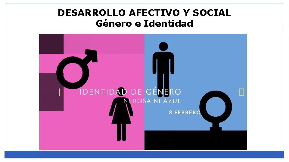 DESARROLLO AFECTIVO Y SOCIAL Género e Identidad 