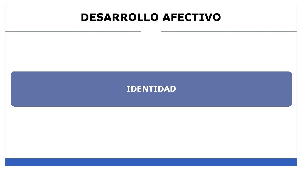 DESARROLLO AFECTIVO IDENTIDAD 