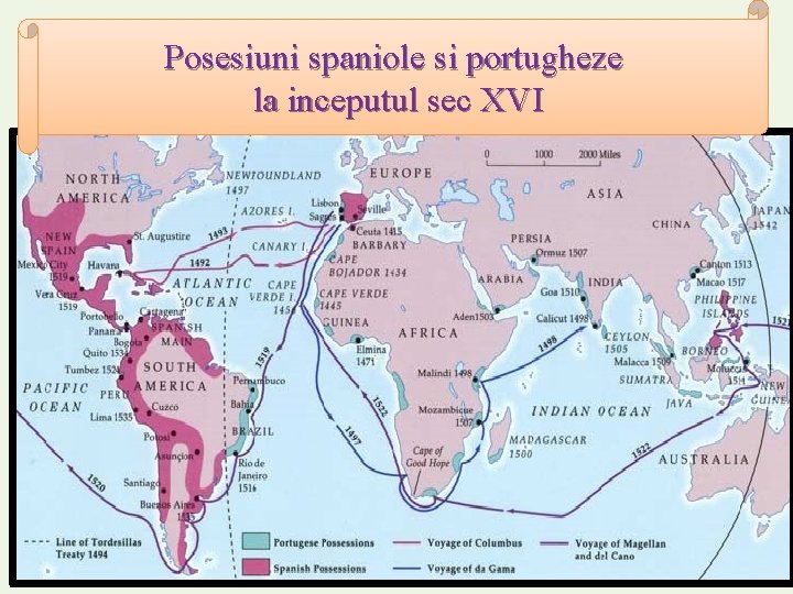 Posesiuni spaniole si portugheze la inceputul sec XVI 