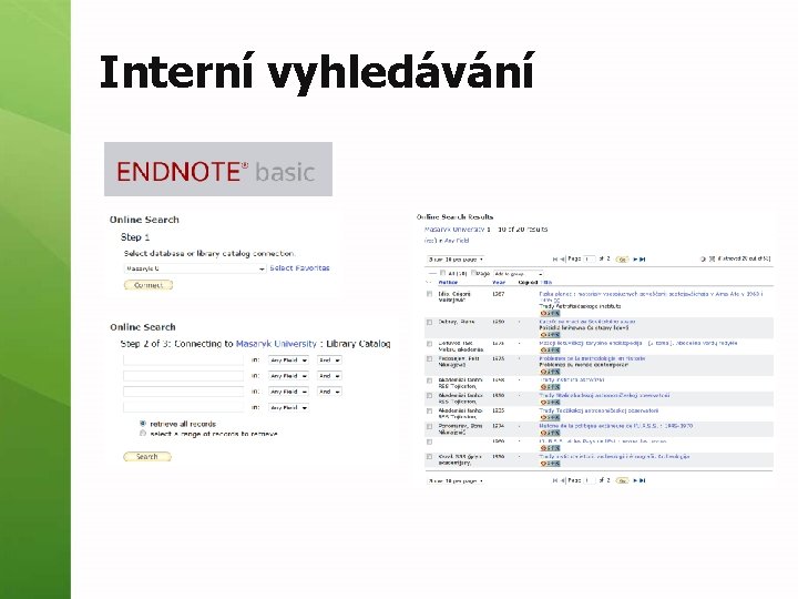Interní vyhledávání 