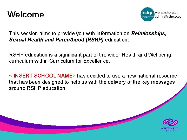 Relationships Sexual Health and Parenthood Education First Level