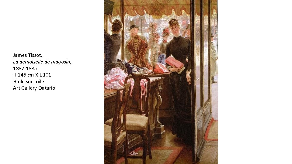 James Tissot, La demoiselle de magasin, 1882 -1885 H 146 cm X L 101
